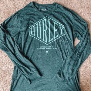 Hurley turquoise long sleeve tee